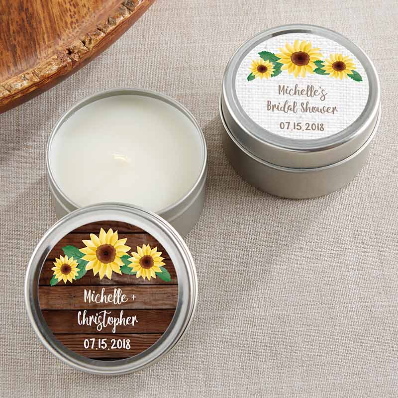 Personalized Travel Candle - Sunflower