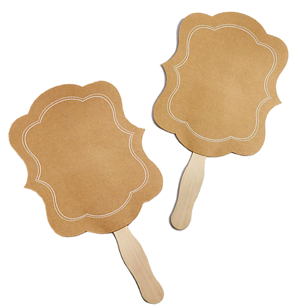 Kraft Hand Fan (Set of 20) (Personalization Available)