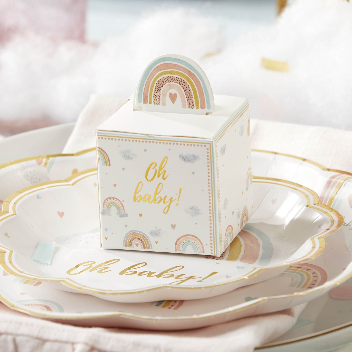 Boho Rainbow Baby Favor Box (Set of 24)