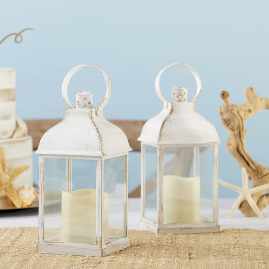 LED Vintage Decorative White Lantern - Marrakesh (Set of 2)