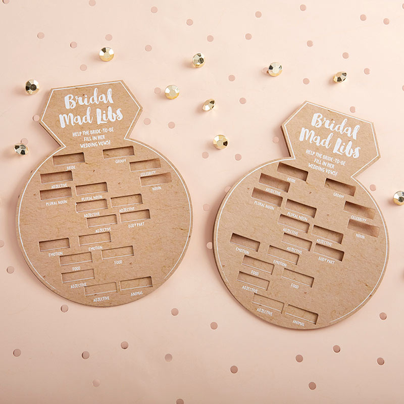 Kraft Bridal Shower Game Card - Ring Shape (Set of 50)