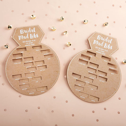 Kraft Bridal Shower Game Card - Ring Shape (Set of 50)