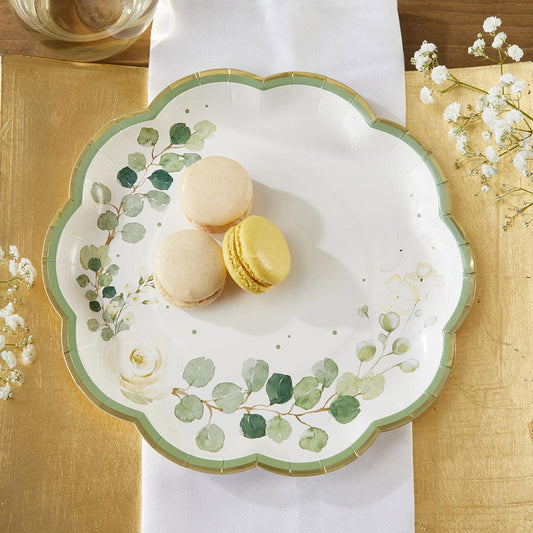 Botanical Garden 9 in. Premium Paper Plates (Set of 16)